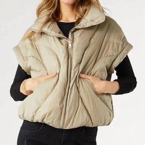 Coco + Carmen Brooke Cropped Puffer Vest